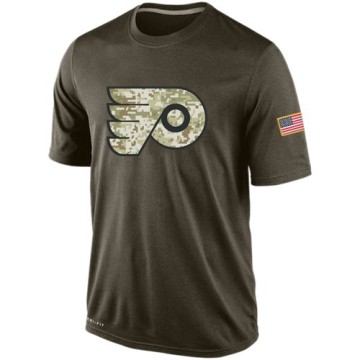 Nike Men's Philadelphia Flyers Salute To Service KO Performance Dri-FIT T-Shirt - Olive