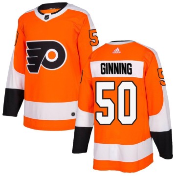 Authentic Adidas Men's Adam Ginning Philadelphia Flyers Home Jersey - Orange