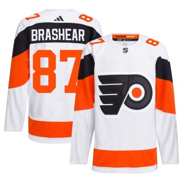 Authentic Adidas Men's Donald Brashear Philadelphia Flyers 2024 Stadium Series Primegreen Jersey - White