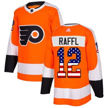 Authentic Adidas Men's Michael Raffl Philadelphia Flyers USA Flag Fashion Jersey - Orange