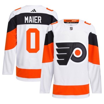 Authentic Adidas Men's Nolan Maier Philadelphia Flyers 2024 Stadium Series Primegreen Jersey - White