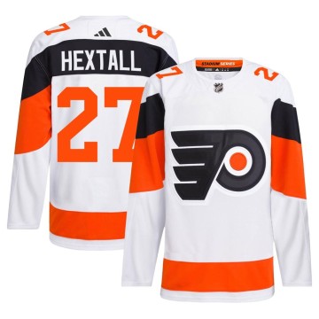 Authentic Adidas Men's Ron Hextall Philadelphia Flyers 2024 Stadium Series Primegreen Jersey - White