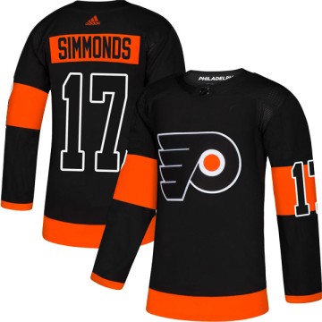 Authentic Adidas Men's Wayne Simmonds Philadelphia Flyers Alternate Jersey - Black