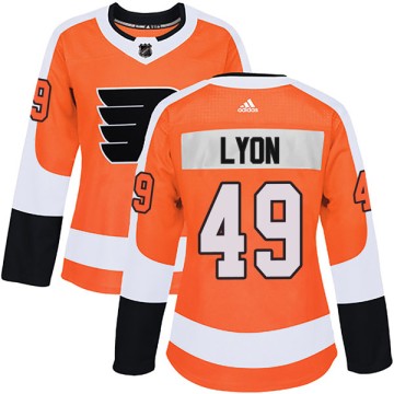 Authentic Adidas Women's Alex Lyon Philadelphia Flyers Home Jersey - Orange