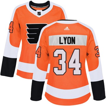 Authentic Adidas Women's Alex Lyon Philadelphia Flyers Home Jersey - Orange