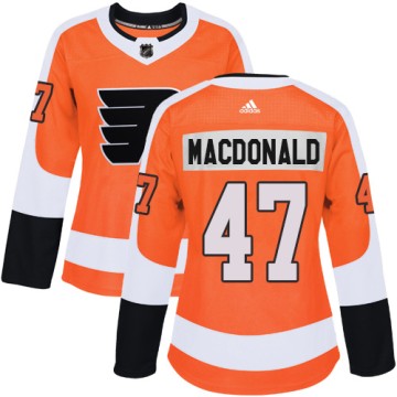 Authentic Adidas Women's Andrew MacDonald Philadelphia Flyers Home Jersey - Orange