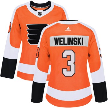 Authentic Adidas Women's Andy Welinski Philadelphia Flyers ized Home Jersey - Orange