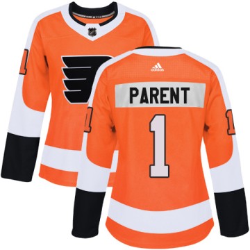 Authentic Adidas Women's Bernie Parent Philadelphia Flyers Home Jersey - Orange