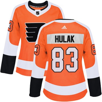 Authentic Adidas Women's Derek Hulak Philadelphia Flyers Home Jersey - Orange