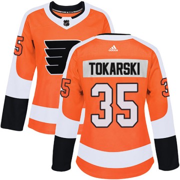 Authentic Adidas Women's Dustin Tokarski Philadelphia Flyers Home Jersey - Orange