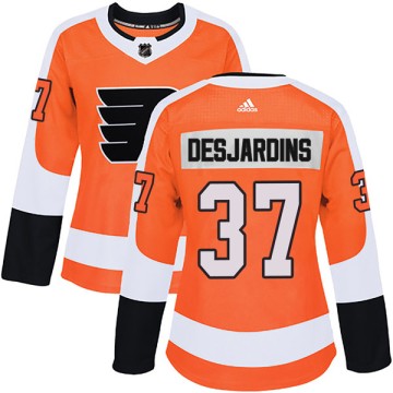 Authentic Adidas Women's Eric Desjardins Philadelphia Flyers Home Jersey - Orange