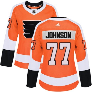 Authentic Adidas Women's Erik Johnson Philadelphia Flyers Home Jersey - Orange