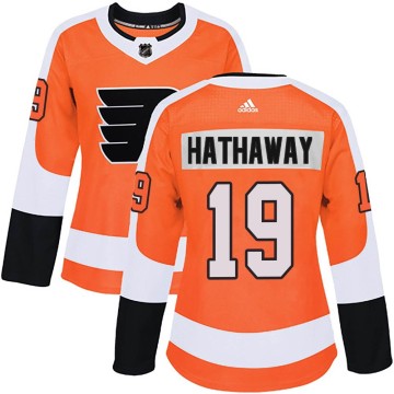 Authentic Adidas Women's Garnet Hathaway Philadelphia Flyers Home Jersey - Orange