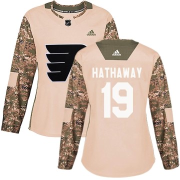 Authentic Adidas Women's Garnet Hathaway Philadelphia Flyers Veterans Day Practice Jersey - Camo
