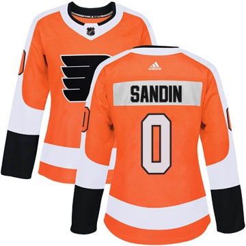 Authentic Adidas Women's Linus Sandin Philadelphia Flyers Home Jersey - Orange