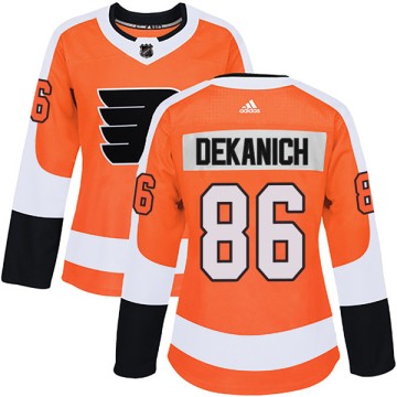 Authentic Adidas Women's Mark Dekanich Philadelphia Flyers Home Jersey - Orange