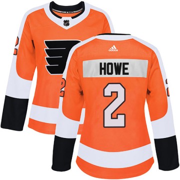 Authentic Adidas Women's Mark Howe Philadelphia Flyers Home Jersey - Orange