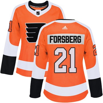 Authentic Adidas Women's Peter Forsberg Philadelphia Flyers Home Jersey - Orange