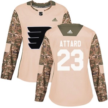Authentic Adidas Women's Ronnie Attard Philadelphia Flyers Veterans Day Practice Jersey - Camo