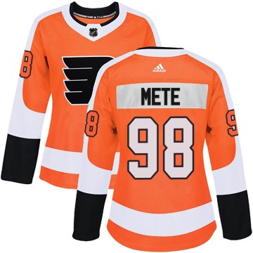 Authentic Adidas Women's Victor Mete Philadelphia Flyers Home Jersey - Orange