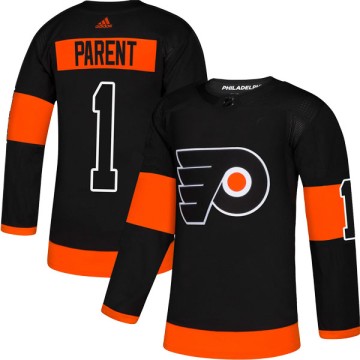 Authentic Adidas Youth Bernie Parent Philadelphia Flyers Alternate Jersey - Black