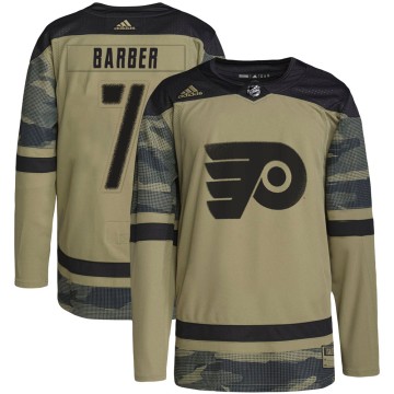 Authentic Adidas Youth Bill Barber Philadelphia Flyers Military Appreciation Practice Jersey - Camo