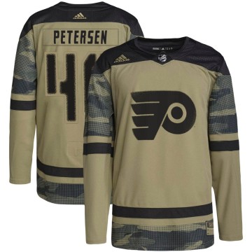 Authentic Adidas Youth Cal Petersen Philadelphia Flyers Military Appreciation Practice Jersey - Camo