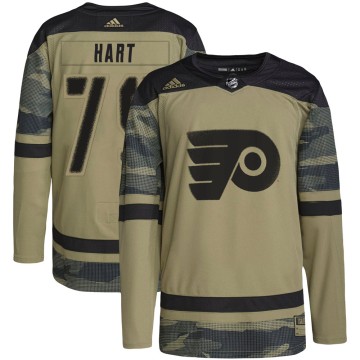 Authentic Adidas Youth Carter Hart Philadelphia Flyers Military Appreciation Practice Jersey - Camo