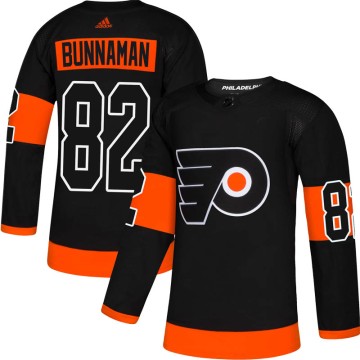 Authentic Adidas Youth Connor Bunnaman Philadelphia Flyers Alternate Jersey - Black