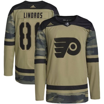 Authentic Adidas Youth Eric Lindros Philadelphia Flyers Military Appreciation Practice Jersey - Camo