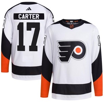 Authentic Adidas Youth Jeff Carter Philadelphia Flyers Reverse Retro 2.0 Jersey - White