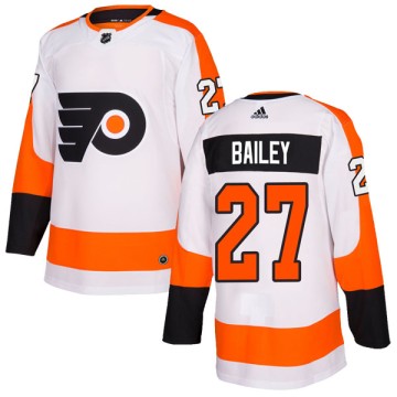 Authentic Adidas Youth Justin Bailey Philadelphia Flyers Jersey - White
