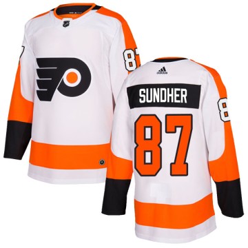 Authentic Adidas Youth Kevin Sundher Philadelphia Flyers Jersey - White