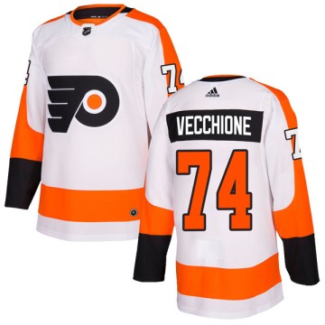 Authentic Adidas Youth Mike Vecchione Philadelphia Flyers Jersey - White