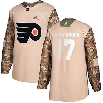 Authentic Adidas Youth Rod Brind'amour Philadelphia Flyers Rod Brind'Amour Veterans Day Practice Jersey - Camo