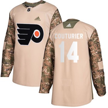 Authentic Adidas Youth Sean Couturier Philadelphia Flyers Veterans Day Practice Jersey - Camo
