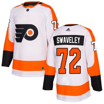 Authentic Adidas Youth Steven Swaveley Philadelphia Flyers Jersey - White