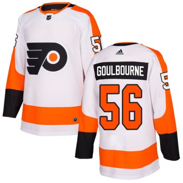 Authentic Adidas Youth Tyrell Goulbourne Philadelphia Flyers Jersey - White