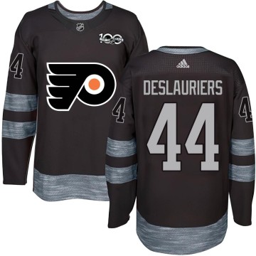 Authentic Men's Nicolas Deslauriers Philadelphia Flyers 1917-2017 100th Anniversary Jersey - Black