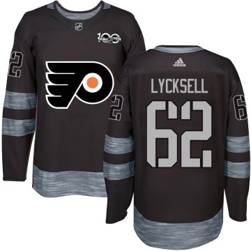 Authentic Men's Olle Lycksell Philadelphia Flyers 1917-2017 100th Anniversary Jersey - Black