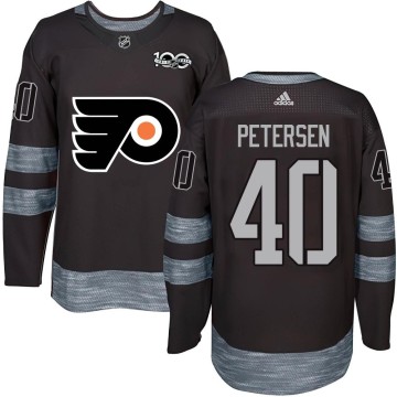 Authentic Youth Cal Petersen Philadelphia Flyers 1917-2017 100th Anniversary Jersey - Black