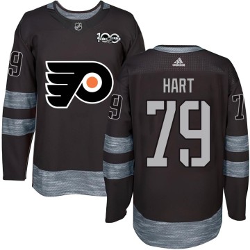 Authentic Youth Carter Hart Philadelphia Flyers 1917-2017 100th Anniversary Jersey - Black