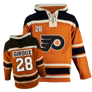 Authentic Youth Claude Giroux Philadelphia Flyers Old Time Hockey Sawyer Hooded Sweatshirt - Orange