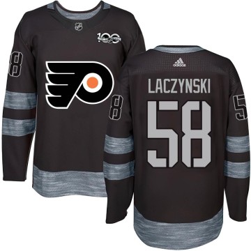 Authentic Youth Tanner Laczynski Philadelphia Flyers 1917-2017 100th Anniversary Jersey - Black