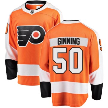 Breakaway Fanatics Branded Men's Adam Ginning Philadelphia Flyers Home Jersey - Orange