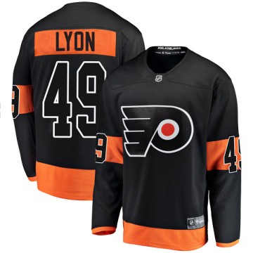 Breakaway Fanatics Branded Men's Alex Lyon Philadelphia Flyers Alternate Jersey - Black