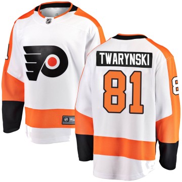 Breakaway Fanatics Branded Men's Carsen Twarynski Philadelphia Flyers Away Jersey - White