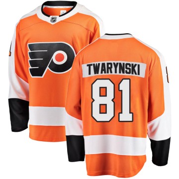 Breakaway Fanatics Branded Men's Carsen Twarynski Philadelphia Flyers Home Jersey - Orange