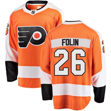 Breakaway Fanatics Branded Men's Christian Folin Philadelphia Flyers Home Jersey - Orange
