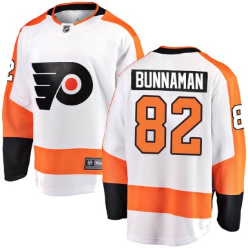 Breakaway Fanatics Branded Men's Connor Bunnaman Philadelphia Flyers Away Jersey - White